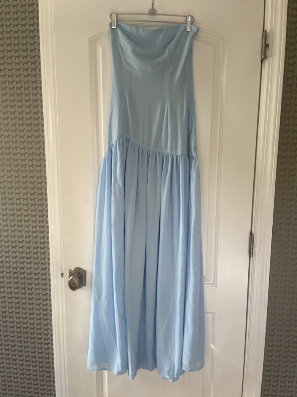 NWT PEPPERMAYO EDEN STRAPLESS MAXI DRESS IN LIGHT BLUE SIZE 4! - Picture 7 of 8
